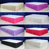 Ice silk table skirt wedding backdrop curtains for table clothes table cover wedding stage table skirting for event party 3
