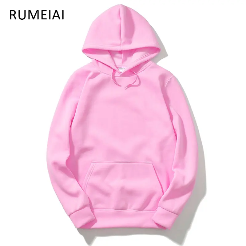 RUMEIAI 2017 New Pink Black Gray Red HOODIE Hip Hop Street Wear Sweatshirts Skateboard Men Woman
