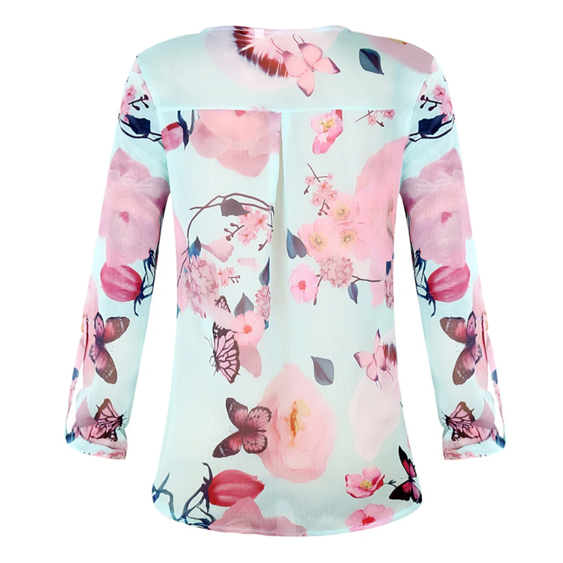 2019 Fashion Women Plus Size Chiffon Shirt Sexy V-Neck Full Sleeve Autumn Blusa Feminina Women Blouse Tops Single-Breasted Print 2019 Fashion Women Plus Size Chiffon Shirt Sexy V-Neck Full Sleeve Autumn Blusa Feminina Women Blouse Tops Single-Breasted Print