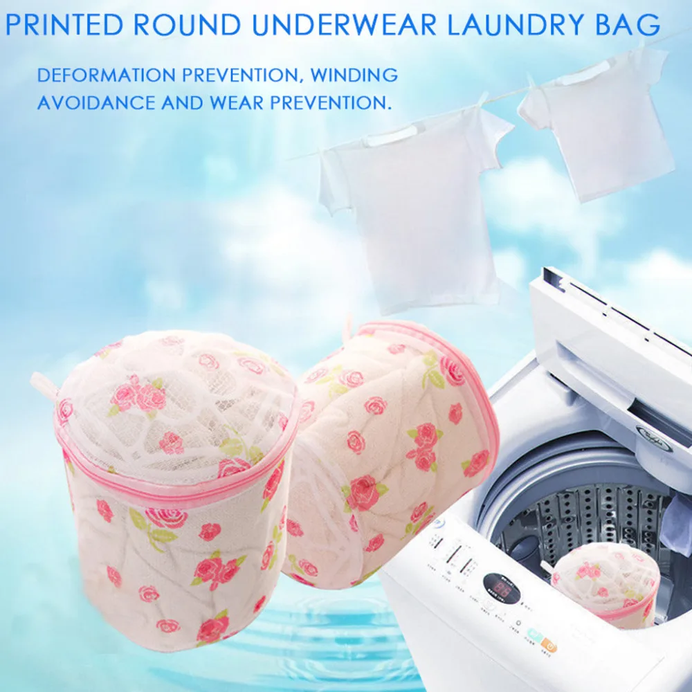 

2 PC Multifunction Wash Protect Bag Bra Care With Hanger Bra Underwear Storage Drying Rack Basket Laundry Bags & Baskets Mesh