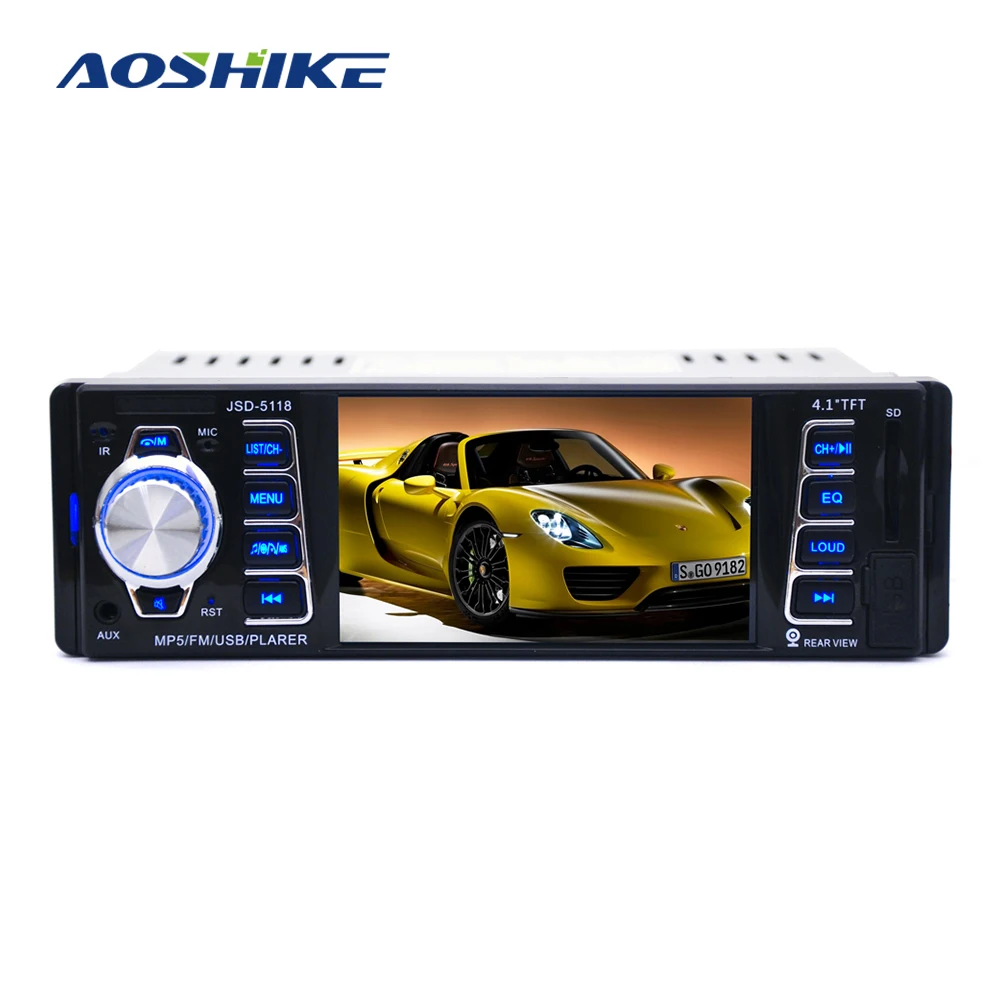 

AOSHIKE HD 4.1 Inch Bluetooth Car MP5 Player U Disk Card Machine Reversing 1 Din Car Radio Player SD Card with Remote Control
