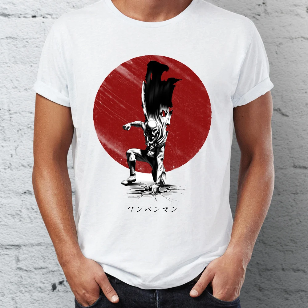 

Men's T Shirt One Punch Man Strongest Hero Comic Badass Tee