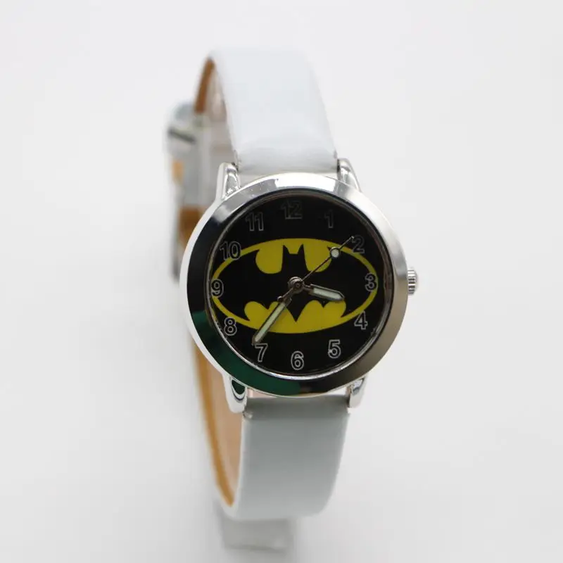 Модные дизайнерские детские часы с Бэтменом, кварцевые детские часы для мальчиков и девочек, студенческие наручные часы Relogio kol saati