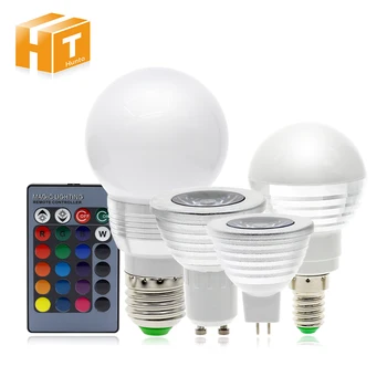 

RGB LED Bulb LED Spotlight E27 / E14 / GU5.3 / GU10 Remote Control Color changable AC85-265V LED Light.