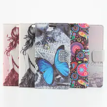 Color Painted Flip Leather Phone Case With Stand Card Slot For Vernee Thor 5.0 Inch MTK6753 Octa Core Android 6.0 Smartphone