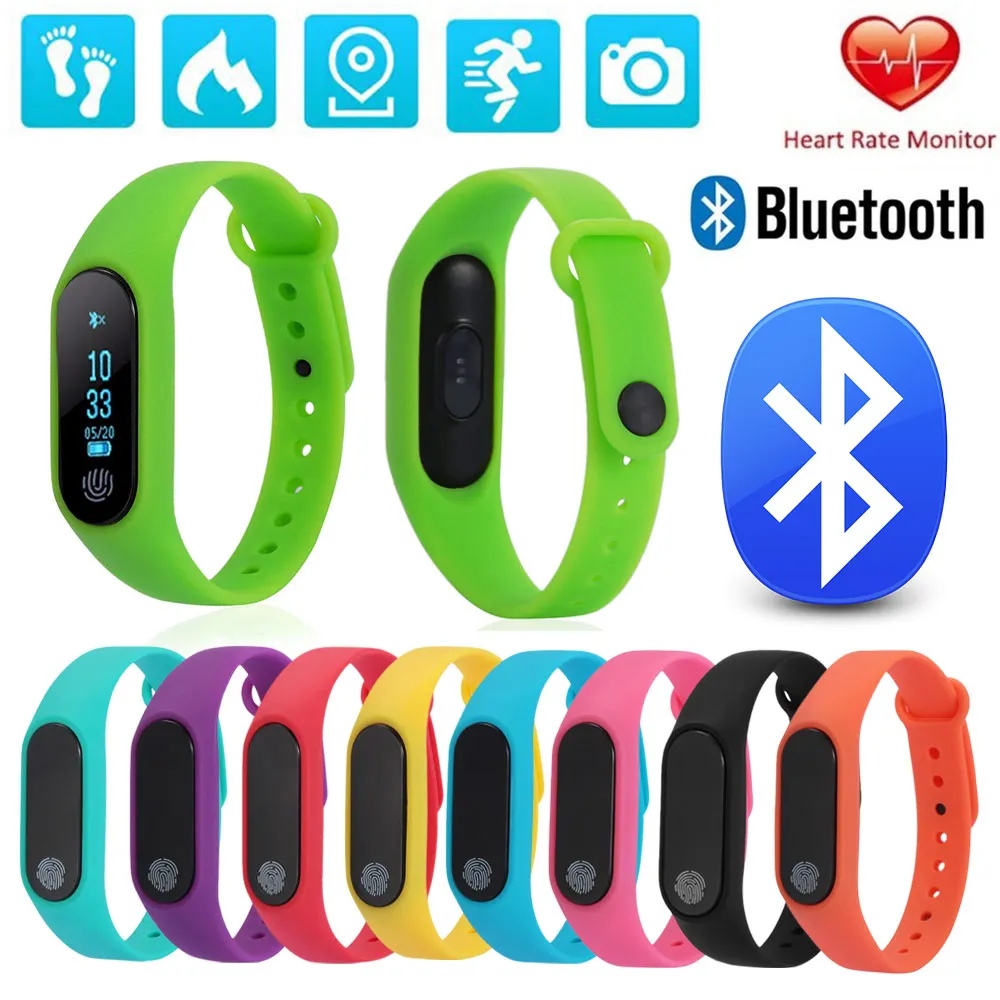 

Smart M2 Waterproof IP67 Band Heart Rate Monitor Bluetooth Smart Bracelet Sleep Fitness Tracker Pedometer Wristband