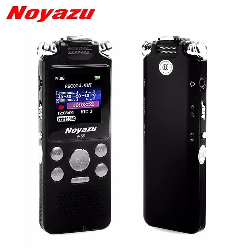 Noyazu Fast Charging 8GB Two-way Microphone Sound Recording Digital Audio Voice Recorder Noise Reduction Professional Mp3 Player