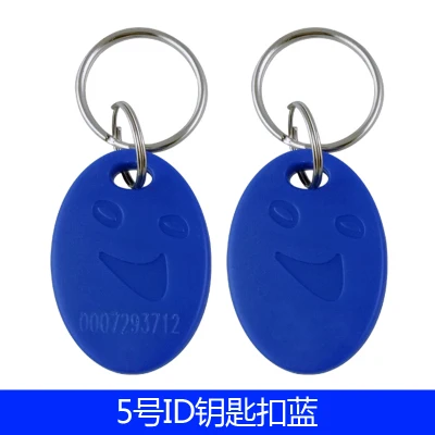 Blue 1000 шт. EM4100 TK4100 125 кГц ID брелоком RFID метки llaveros llavero порта Chave карты Стикеры брелок маркер кольцо близость чип - Цвет: Blue
