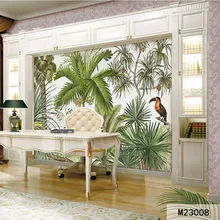 Пользовательские 3D печать DIY ткань и текстильные обои для стен настенная Ретро хлопок и лен моющиеся для гостиной Европейский