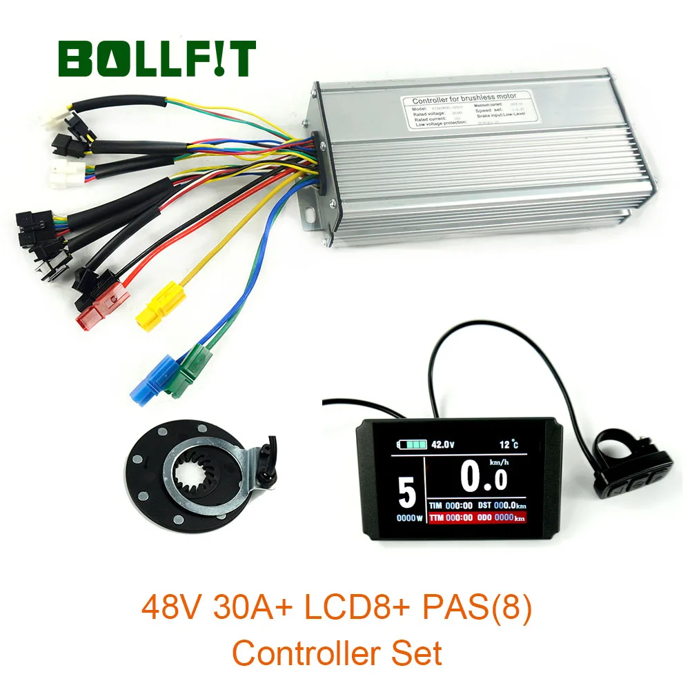 Cheap 48V 1000W Controller LCD8  Display Meter PAS Set E-bike Conversion Kit  Hall Sensor 0