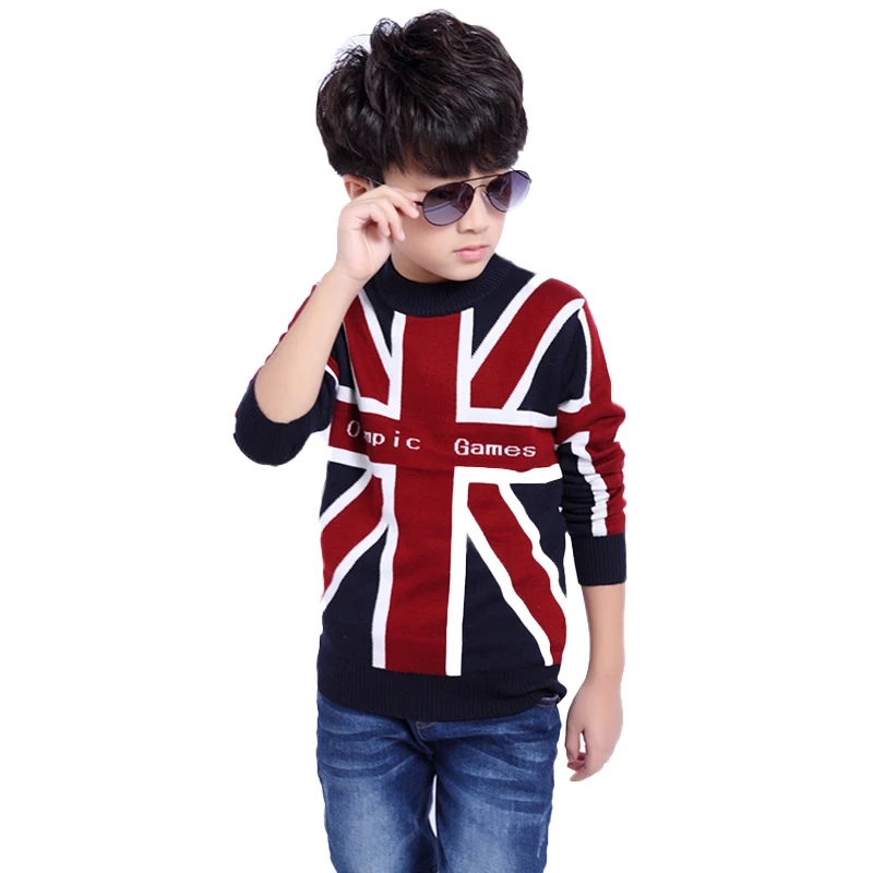 

Casul Children's Sweater Print Letter O-neck For A boy Pull Garcon Wool Toddler Sweaters Knitted Pullover Underwear Tops