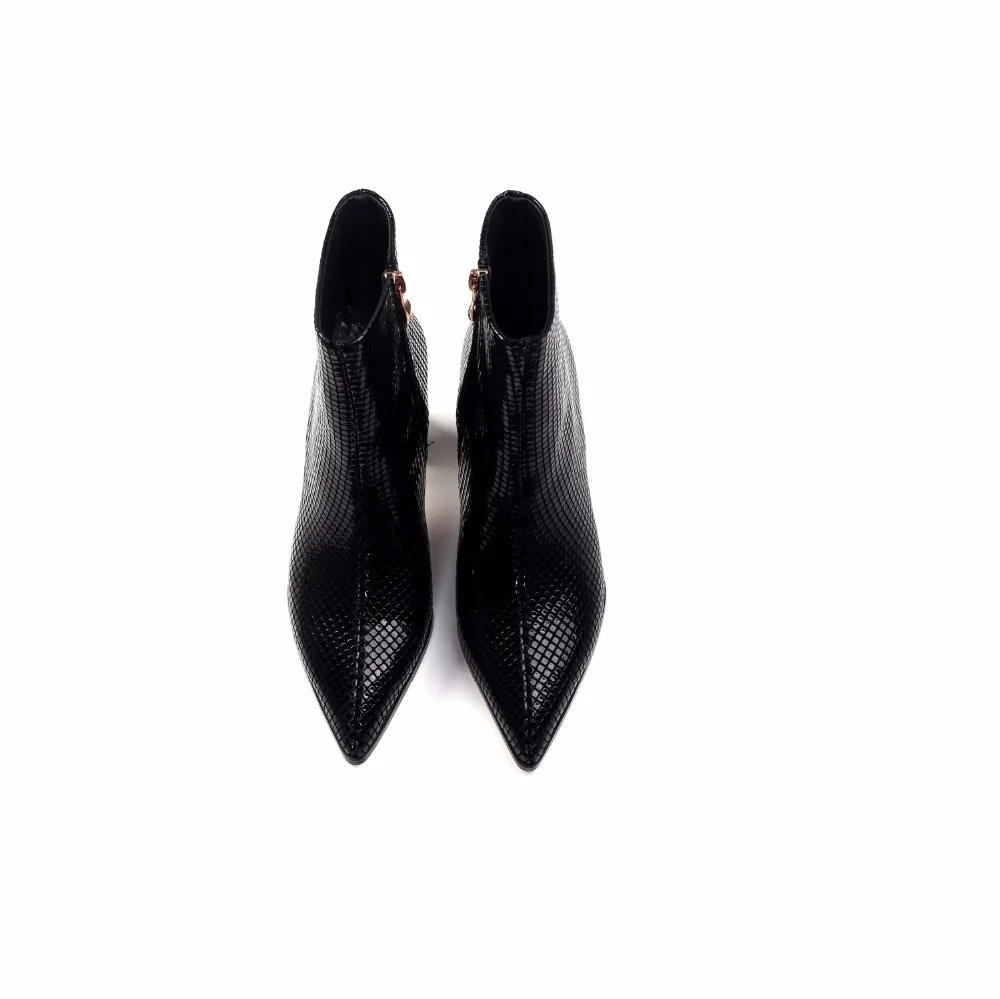 A 2018 Donna Pelle Autunno Inverno Di Caviglia Nero Donne Stivali Moda Sexy Il Talloni Punta Alla Delle Alti tU6Ur