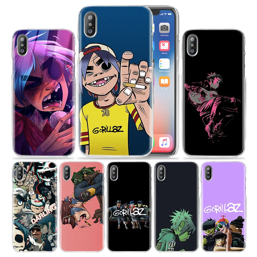 Gorillaz Anime Case For Iphone Xs Max Xr X 10 7 7s 8 6 6s Plus 5s Se 5 4s 4 5c Clear Hard Pc Luruxy Funda Capa Phone Cover Coque
