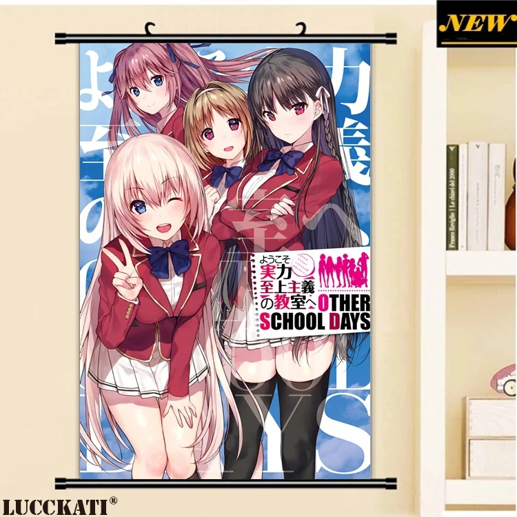 

40X60CM Youkoso Classroom Of The Elite loli cameltoe novels cartoon anime wall scroll mural poster canvas paintings wall picture