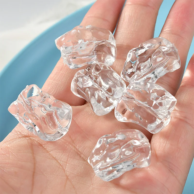 

Summer style 100pcs/lot transparent irregular ice shape resin straight hole beads diy jewelry earring/bracelet accessory
