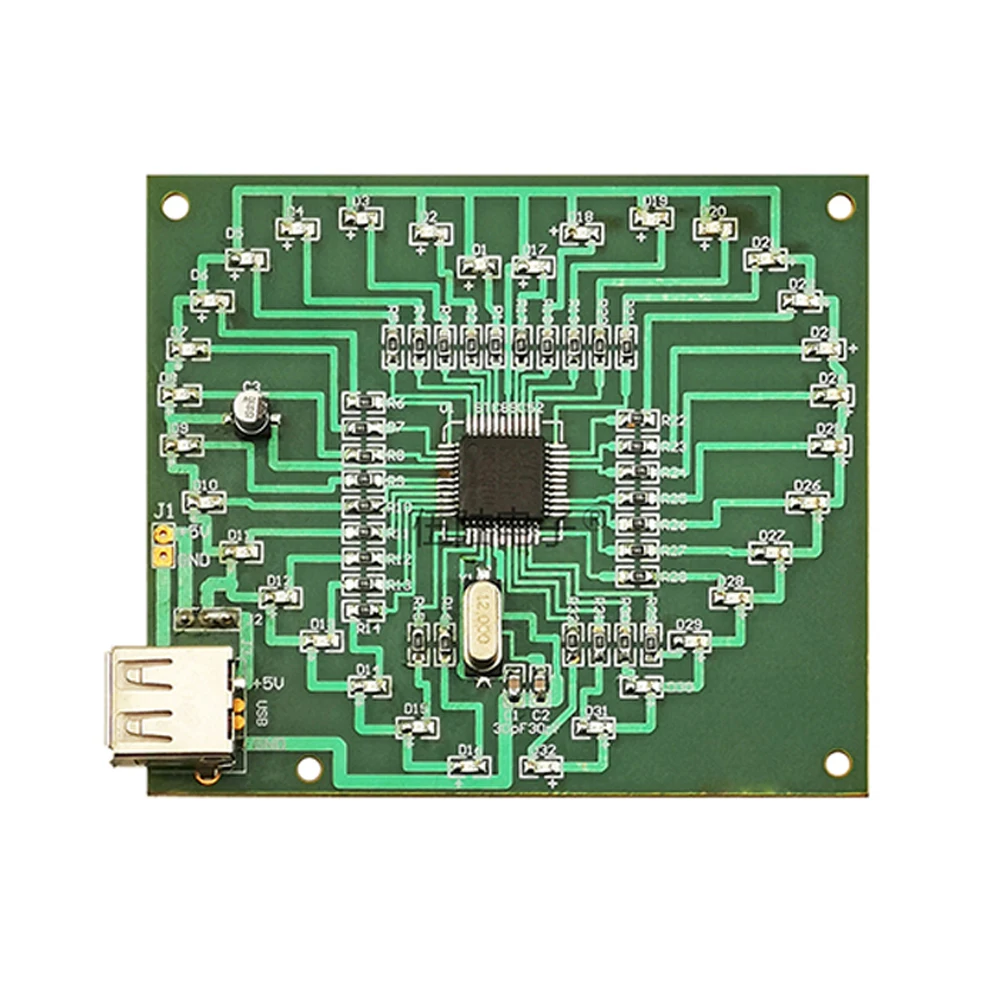 Набор для творчества SMD светодиодный светильник-вспышка в форме сердца с кабелем USB, набор электронных компонентов