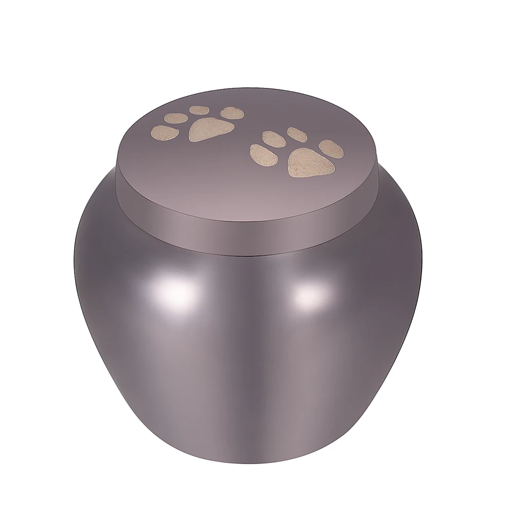 

Cremation Urns for Pet Ashes - Ashes Holder Dog/Cat Paw Print Stainless Steel Memorial Keepsake Bottle for Animal Ashes Funeral