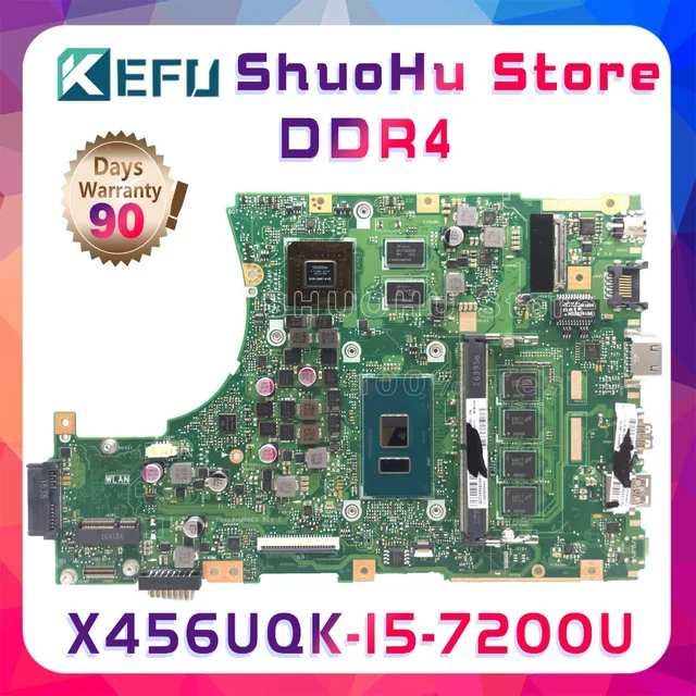 $US $330.00  KEFU A456U For ASUS X456UQK X456UVK X456UV X456UQ I5-7200U CPU DDR4 4G laptop motherboard tested 10