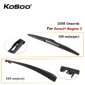 

KOSOO Auto Rear Car Wiper Blade For Renault Megane 3,355 mm 2008 Onwards Rear Window Windshield Wiper Blades Arm,Car Accessories