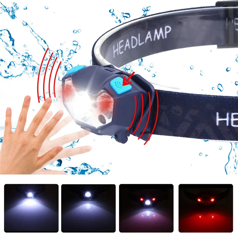 

5 Modes LED Headlamp Super Bright USB Built-in Battery Rechargeable Headlight Waterproof Induction Headlamp for Camping/Hiking