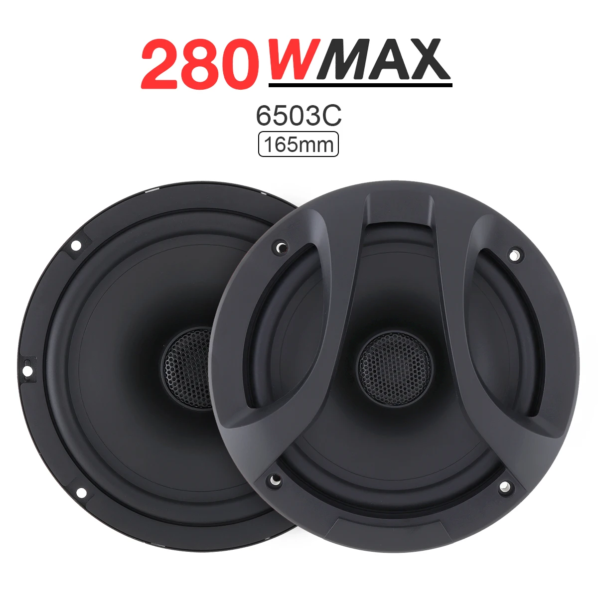 

2pcs 6.5" Inch 280W 2 Way Car Coaxial Speaker Auto Audio Music Stereo Full Range Frequency Hifi Loudspeaker Non-destructive