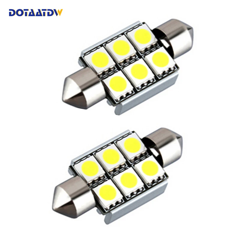 36mm 12 LED Canbus Libre de Errores Bombillas de Matrícula Apto VW