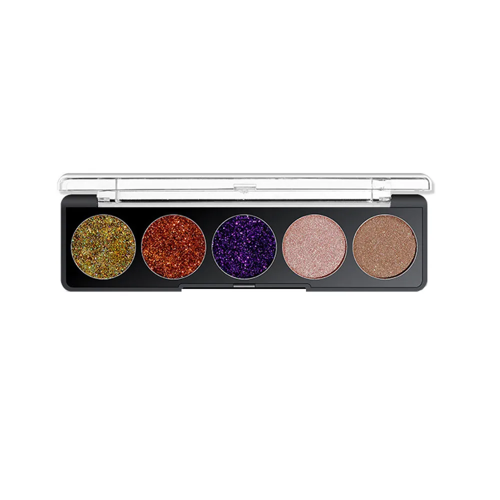 

5 Colors Shiny Eye Shadow Shimmer Powder Palette Cosmetic Makeup Beauty glitter eyeshadow 5.13