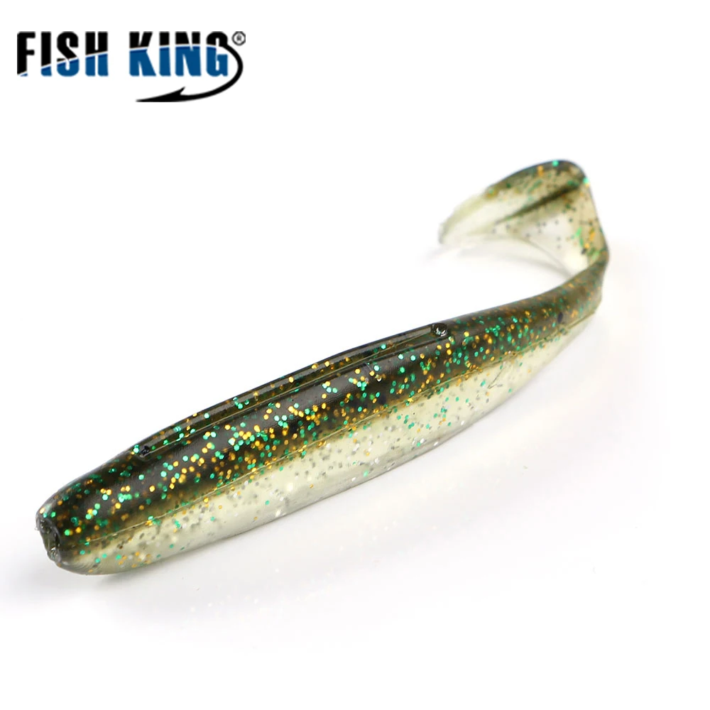  FISH KING Fishing Lure Shad Worm Soft Body Bait 5pcs Bass Lure Fishing Tackle Wobbler Sandworm Swim