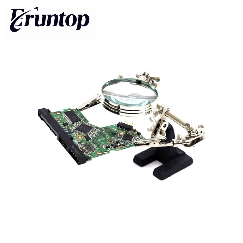 

3 In 1 Welding Magnifying Glass Auxiliary Clip Magnifier Soldering Solder Iron Stand Holder Station Repair Tool