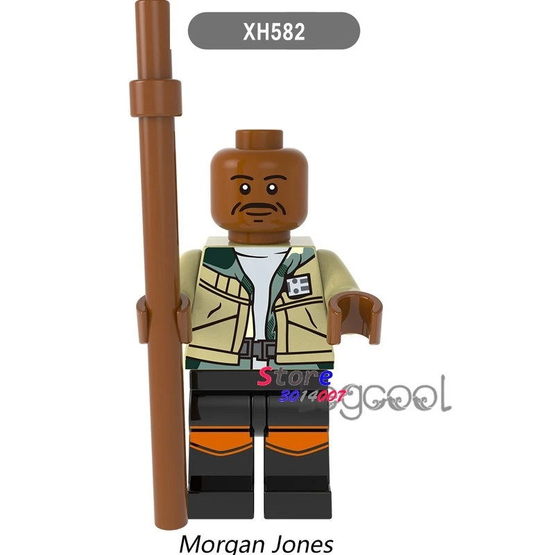 

1PCS model building blocks action figures starwars superheroes The Walking Dead Series Morgan Jones diy toys for children gifts