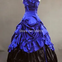 Индивидуальный заказ великолепный Детский сарафан без рукавов в синем и в готическом стиле викторианское платье Мари Антуанетта барокко колониальный вальса; маскарадное платье костюм