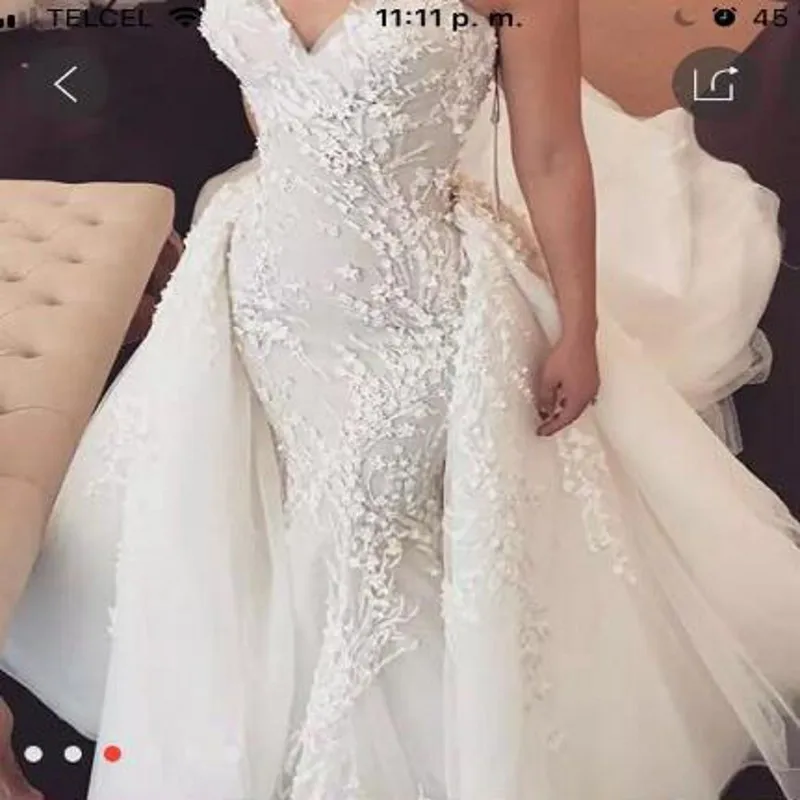 Шикарное свадебное платье со съемными Свадебные платья на прокат Vestidos Noiva индивидуальный заказ с открытыми плечами Свадебные платья с аппликацией длинное