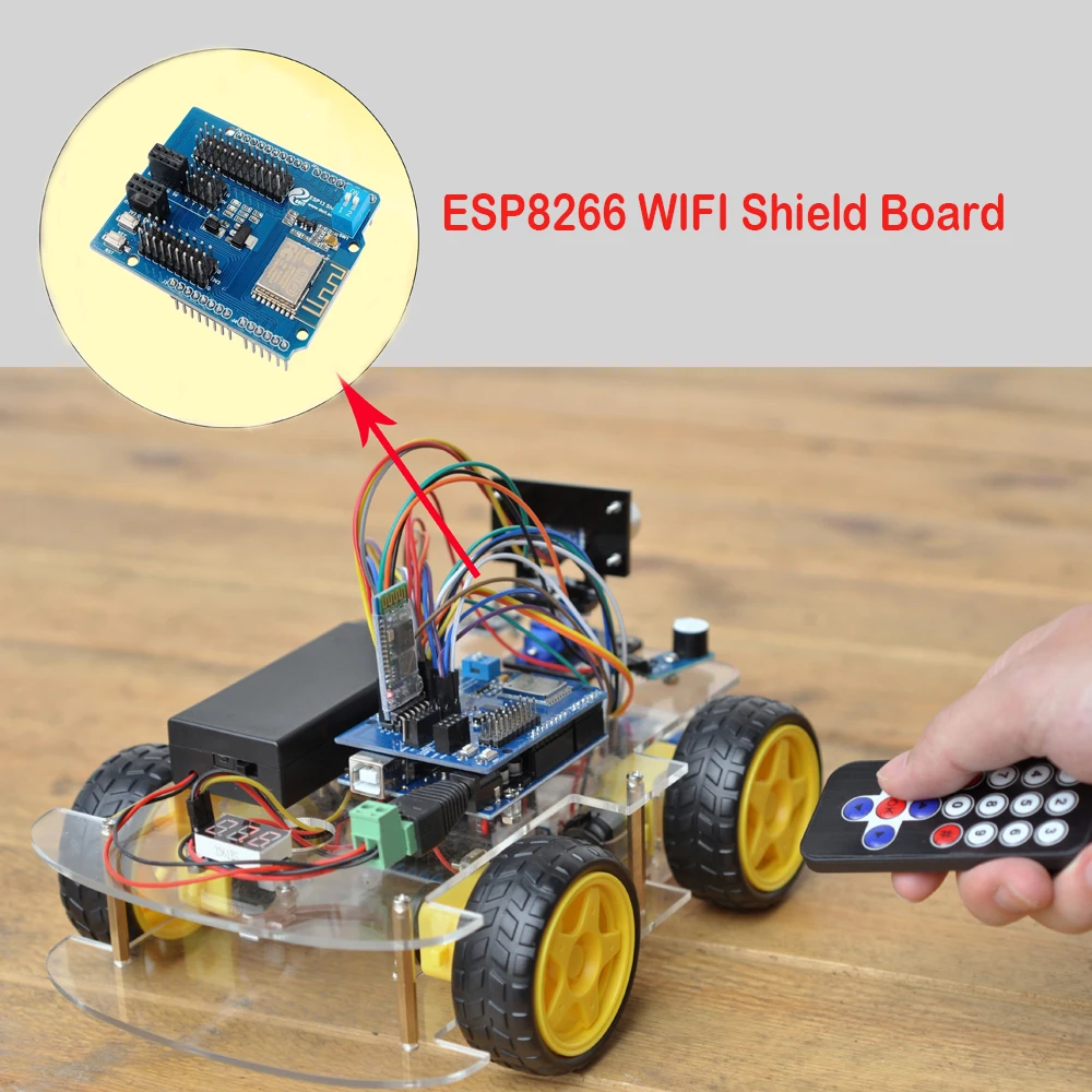 ESP8266 веб-сервер последовательный Порты и разъёмы Wi-Fi Щит Плата расширения ESP-13 совместимый для Arduino UNO MEGA 2560 умный робот автомобиля