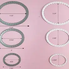 3 размера овальная рамка металлические трафареты для пресс-формы для DIY Скрапбукинг фото украшение для альбома карточка с тиснением ремесла высечки