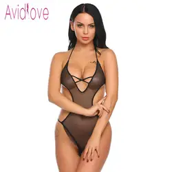 Avidlove 2018 Новое Женское белье сексуальное горячее эротическое нижнее белье женское прозрачное кружевное Сетчатое с открытой спиной цельное