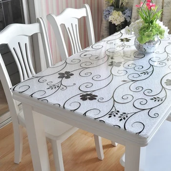 

PVC Tablecloth Waterproof Anti-scalding Oil-proof Soft Glass Transparent Tablecloth Tablecloth Living Room Kitchen Decoration