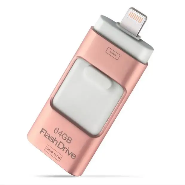 new! 3 in1 Usb flash drive 8gb 16gb 32gb 64gb 128gb For iPhone 5/5s/5c/6/6 Plus/ipad i-Flashdrive Pen Drive /Otg Usb Flash stick