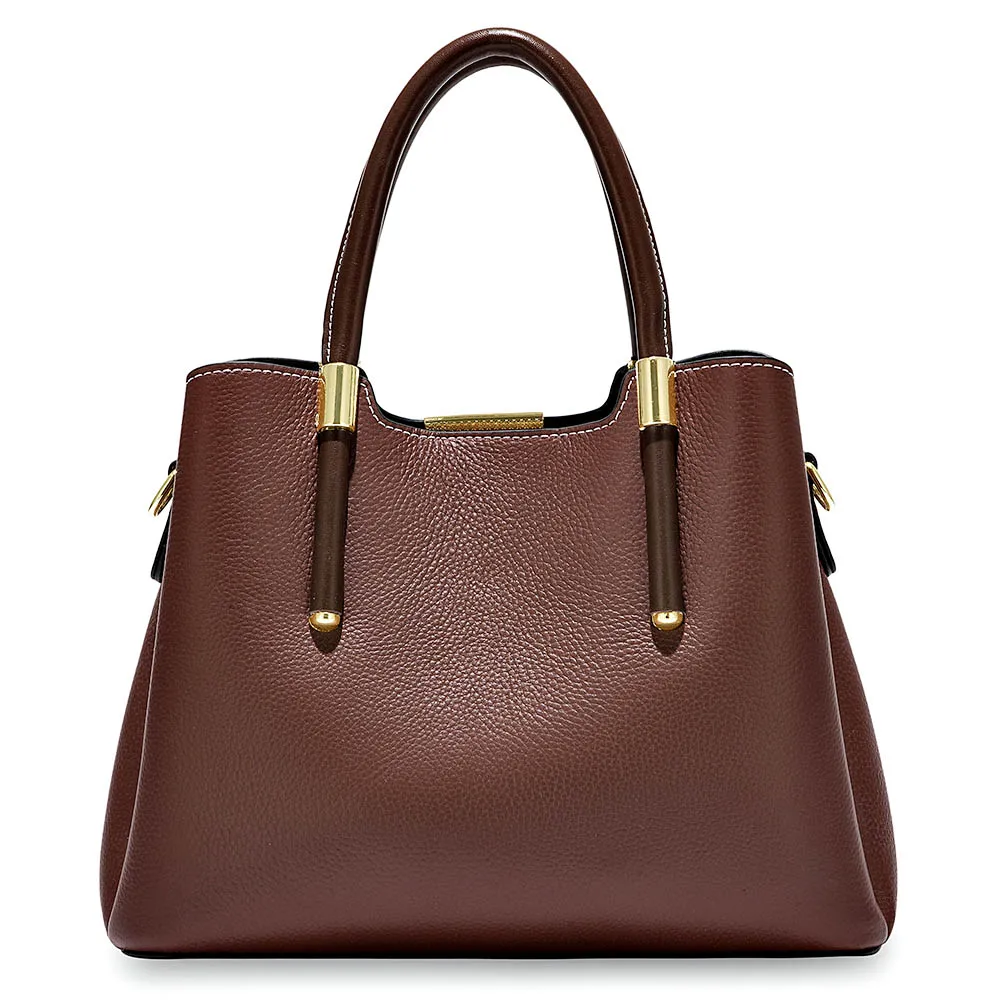 Сумка Zency более красивых цветов, натуральная кожа, Повседневная сумка, модная женская сумка через плечо, сумка-мессенджер, деловая сумка, коричневая - Цвет: Бургундия