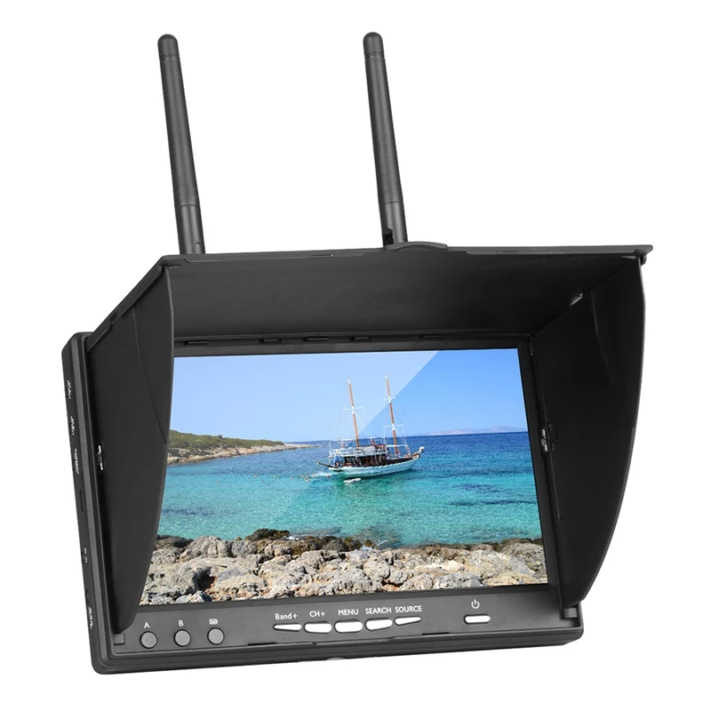 7 дюймовый TFT ЖК экран FPV монитор LT5802S 800*480 разрешение 5 8G 40CH светодиодная подсветка