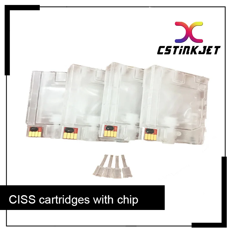 5 комплектов картриджей ciss с чипом для hp 952/953/954/955 автосброса OfficeJet Pro7720 7740 8210 8710 8720