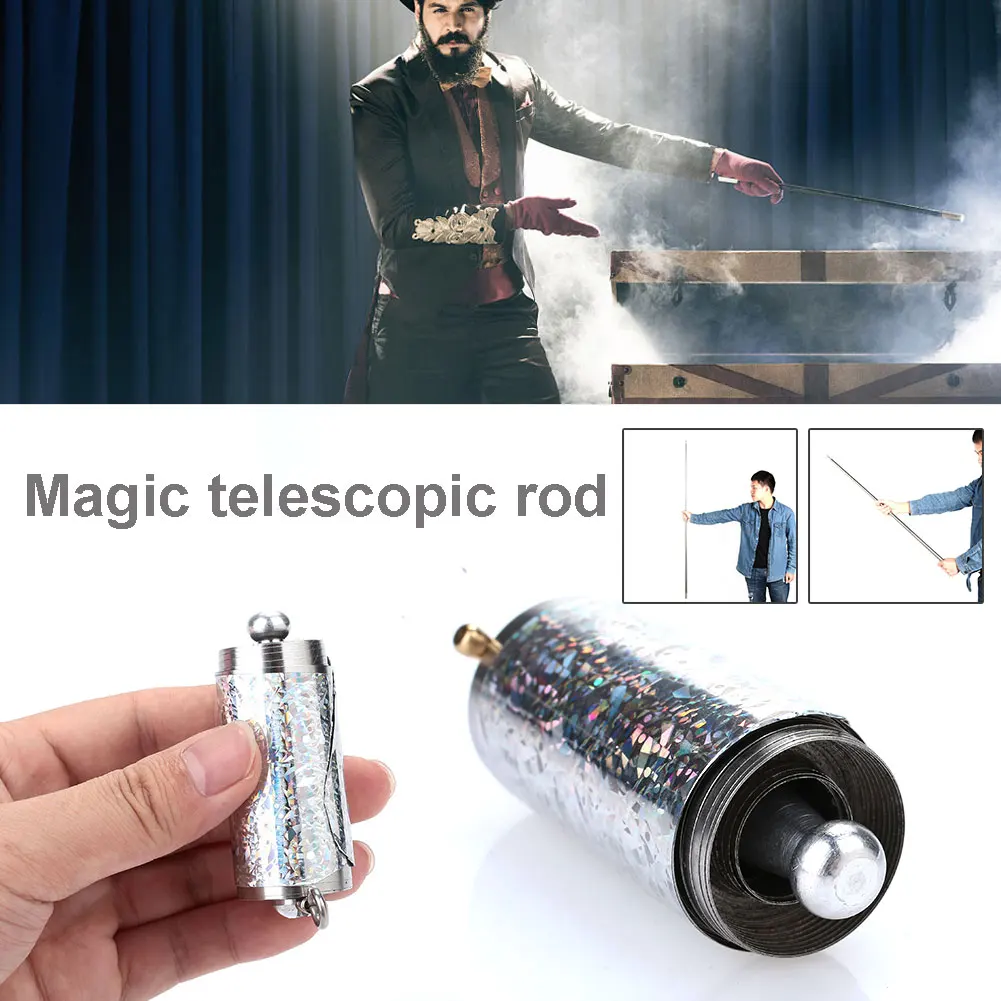 

2018 1.5M Magic Wand Magic Tricks Cane Retractable Rod Metal Magic Prop Telescopic Stick Magic Accessories Trick Drop Shipping