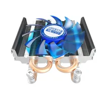 PCcooler S85 4pin pwm 2 heatpipe ultra-thin for HTPC mini case all-in-one for Intel 775/1155/1156 CPU cooler fan radiator Silent