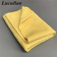 Lucullan toalha de limpeza, 40x40cm 300gsm toalha de limpeza de microfibra básica sem arranhões roupas para revestimento, cera, detalhamento