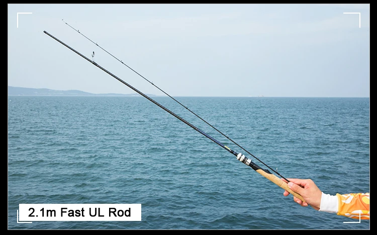 Spinpoler 2.1m UL Fast Spinning Carbon Fiber Bass Fishing Rod 2-9g Lure Weight 2-6LB Line Weight BaitCasting Rod Fishing Tackle  (1)