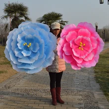 Реквизит для танцев, зонтик с цветком пиона, большой реквизит для выступлений на сцене, цветочные реквизиты, вечерние игровые реквизиты