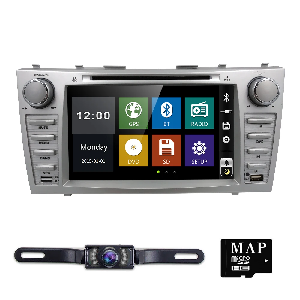 

8''2din car radio gps Navigation Monitor For Toyota Camry AURION HeadUnit Car Stereo radio steering wheel Bluetooth DAB+ RDS CAM