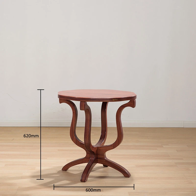 Round retro solid wood tea table antique furniture wooden self-contained end table minimalist suitable for the living room M226
