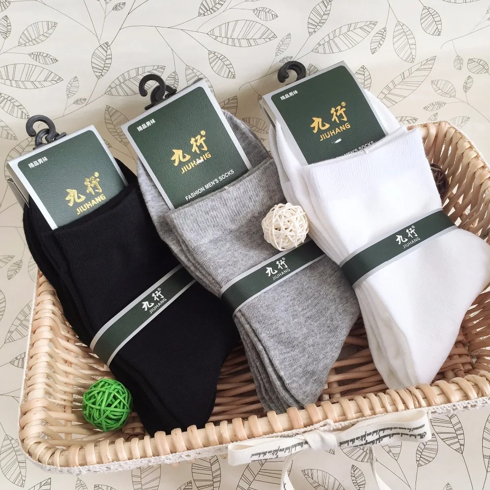 

Thicken Mens Crew Casual Winter Warm Socks Solid Color Male Business Thermal Cotton Socks One Size