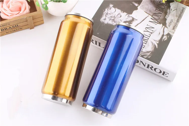 1PC Cute Thermos Beverage Can Stainless Steel Insulated Water Bottle