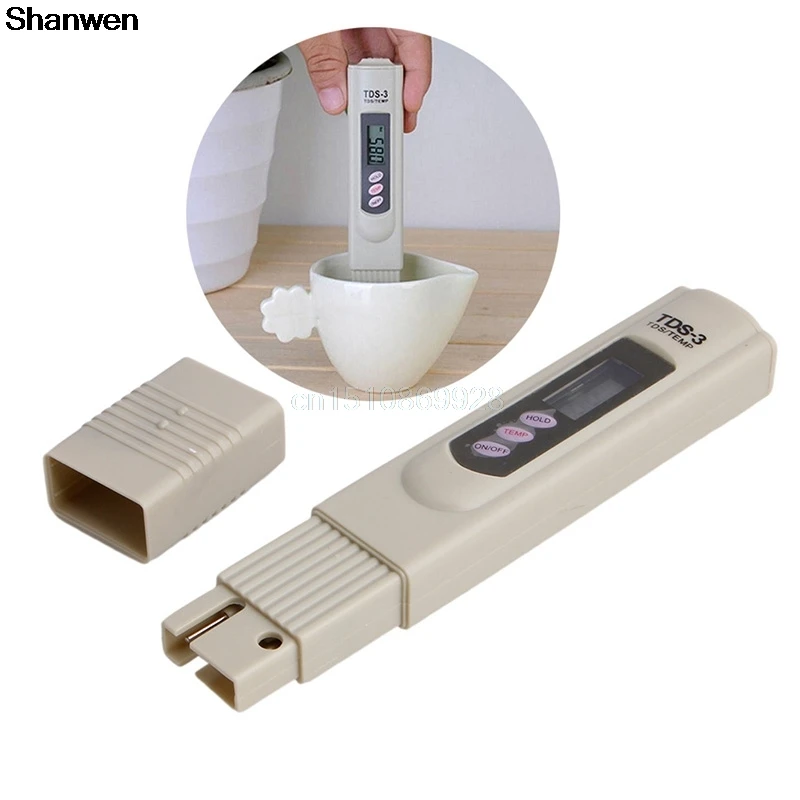 

Portable LCD Digital Meter TDS TEMP PPM Tester Pen Stick Water Purity Monitor
